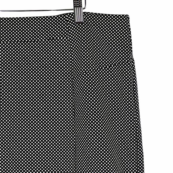 Michael Kors Black & White Diamond Dot Pencil Skirt Size XL Back Zipper NWOT - Picture 7 of 13
